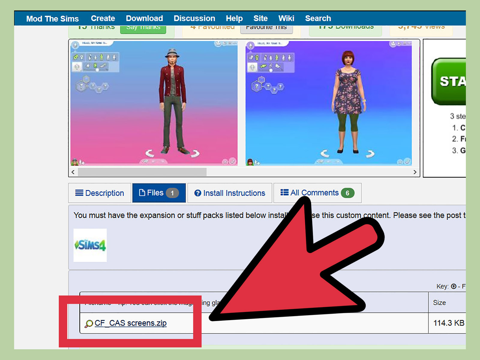 how to install custom content sims 4