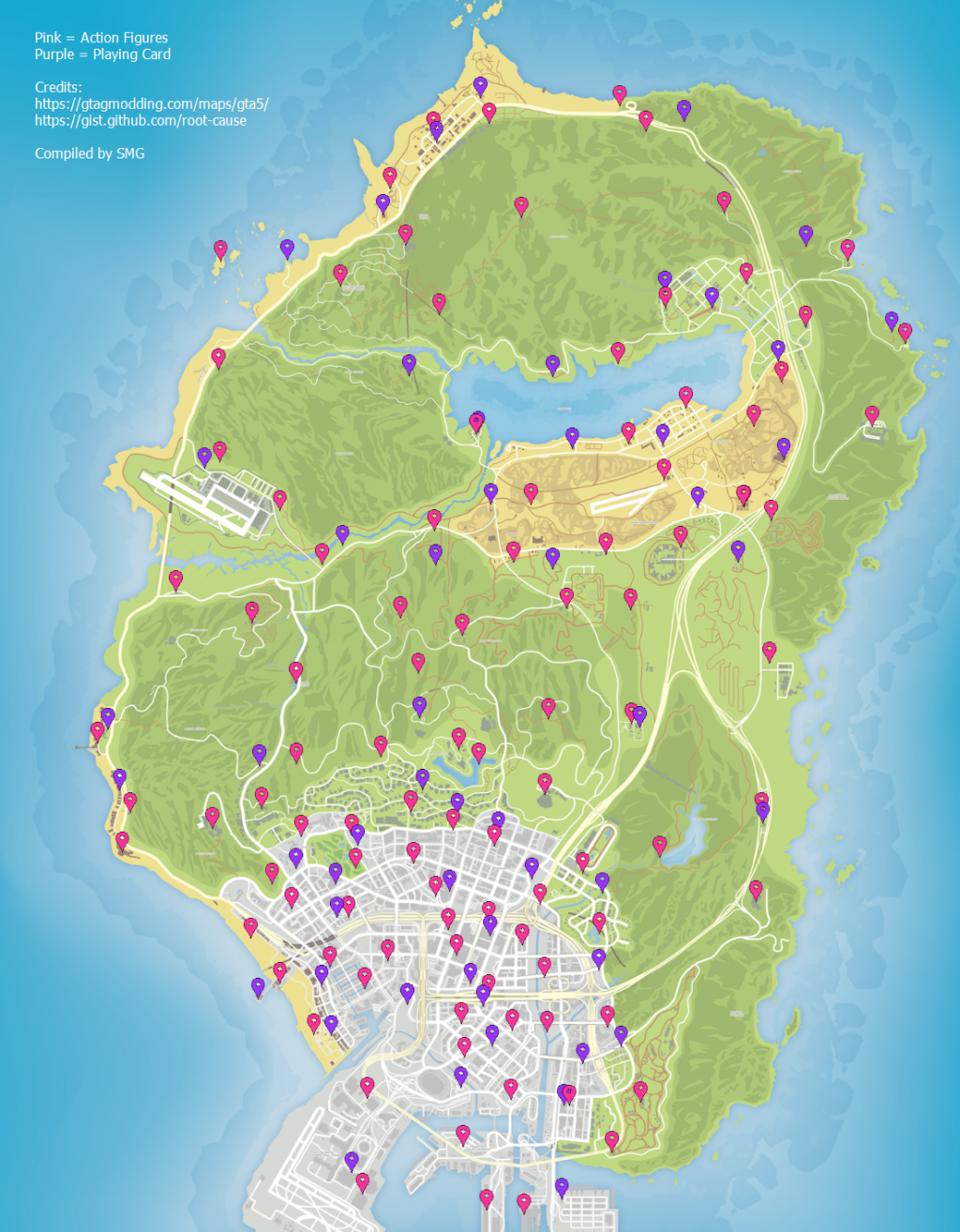 Gta V Know The Map And Where To Pick Up Collectables 2020