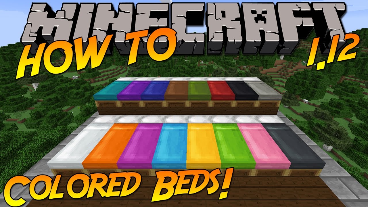 How To Make Normal And Colorful Beds In, How To Make A Bed In Minecraft 2020