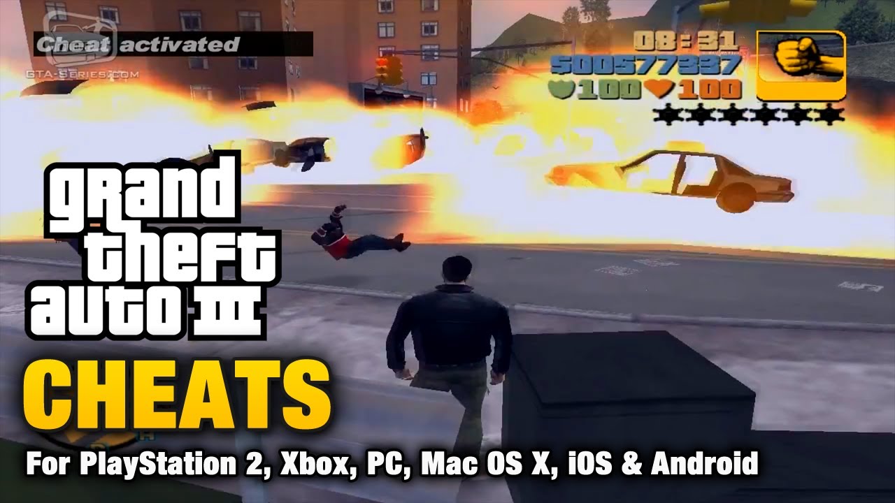 Grand Theft Auto III (GTA 3) cheats for PC, PS2 and Xbox